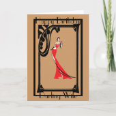 アールデコの妻の挨拶状 カード (正面)