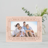 アールデコの年末写真 箔シーズンカード (立ち正面)