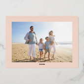 アールデコの年末写真 箔シーズンカード (裏面)