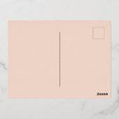 アールデコの年末写真 箔シーズンポストカード (裏面)