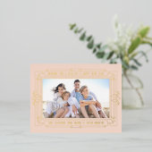 アールデコの年末写真 箔シーズンポストカード (立ち正面)