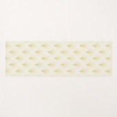 アールデコの幾何学的パターン(金ゴールドと白) ヨガマット (正面(横))