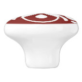 アールデコの引出しの引き-バーガンディ セラミックノブ (側面)