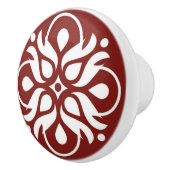 アールデコの引出しの引き-バーガンディ セラミックノブ (右)