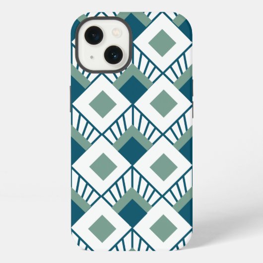 アールデコの扇子  iPhoneケース (裏面)
