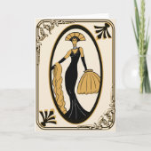 アールデコの挨拶状 カード (正面)