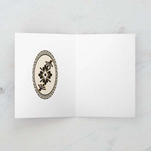 アールデコの挨拶状 カード (内部)