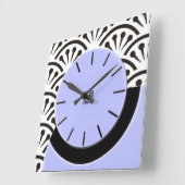 アールデコの断面図(薄紫+黒) スクエア壁時計 (傾斜)