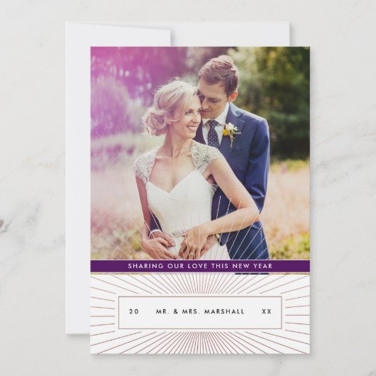 アールデコの新婚ホリデー写真 シーズンカード (正面)