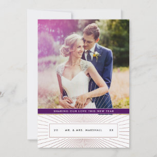 アールデコの新婚ホリデー写真 シーズンカード