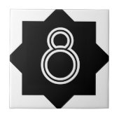 アールデコの星数 タイル (正面)