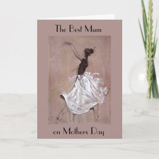 アールデコの母の日の挨拶状 カード (正面)