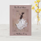 アールデコの母の日の挨拶状 カード (黄色い花)