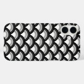 アールデコの波模様 - 黒と白 Case-Mate iPhoneケース (裏面 (横))