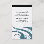 アールデコの波 名刺 (裏面)