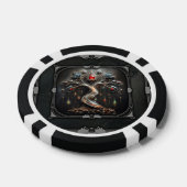 アールデコの生命の樹のデザイン ポーカーチップ (シングル)