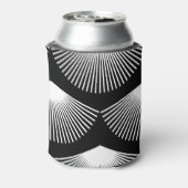 アールデコの白いファンブラックパターン 缶クーラー (缶裏面)