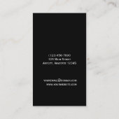 アールデコの白黒ストライプな名刺 名刺 (裏面)