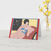 アールデコの真珠 カード (黄色い花)