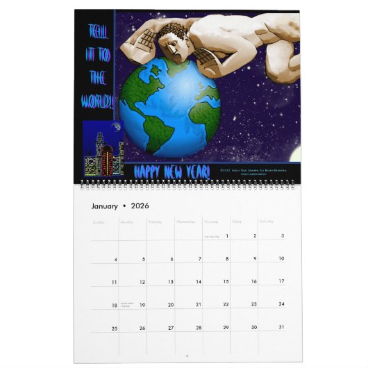 アールデコの種類 – 12か月 – パーソナライズされた カレンダー (1月 2026)