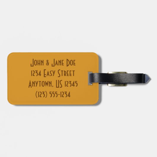 アールデコの節玉木 ラゲッジタグ (裏面横)