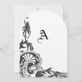 アールデコの結婚式招待状 招待状 (裏面)