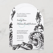 アールデコの結婚式招待状 招待状 (正面/裏面)
