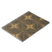 アールデコの継ぎ目のない幾何学的パターンワルエレガントプ ノートブック (左側)