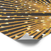 アールデコの継ぎ目のない幾何学的パターンワルエレガントプ ポスター (角)