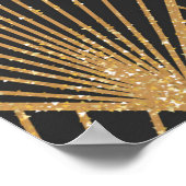 アールデコの継ぎ目のない幾何学的パターンワルエレガントプ ポスター (角)