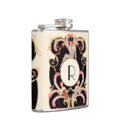 アールデコの美しいのファッションのコスチュームデザイナーのモノグラム フラスク (右)