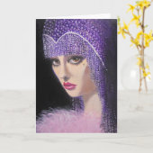 アールデコの美しい、メッセージカード カード (黄色い花)