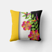 アールデコの花のカラフルなトンボ クッション (裏面)