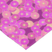 アールデコの花のパターン – 紫、サンゴの色合い テーブルクロス (アングル)