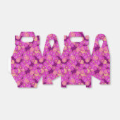 アールデコの花のパターン – 紫、サンゴの色合い フェイバーボックス (折り畳みなし)