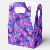 アールデコの花のパターン – 紫、青、紫 フェイバーボックス (オープン)