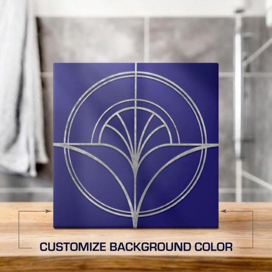 アールデコの花のファンラインの形状 – 背景の変更 タイル