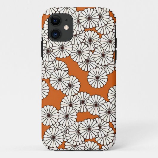 アールデコの花柄 – さび付きクリーム Case-Mate iPhoneケース (裏面)