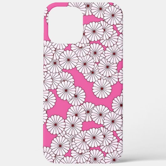 アールデコの花柄 - ピンクのクリーム色 Case-Mate iPhoneケース (裏面)