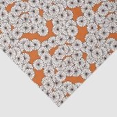 アールデコの花模様-錆のクリーム 薄葉紙 (詳細)