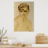 アールデコの若者が胸を裸にする» by Gerda Wegener ポスター (キッチン)