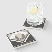 アールデコの表現 ストーンコースター (横)