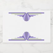 アールデコの要素を紫と黄色 フードラベル (シングルラベル)