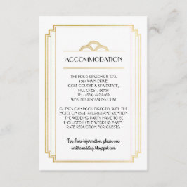 アールデコの調節の結婚式の招待状の詳細 エンクロージャーカード