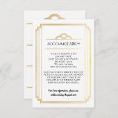 アールデコの調節の結婚式の招待状の詳細 エンクロージャーカード (正面/裏面)