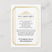 アールデコの調節の結婚式の招待状の詳細 エンクロージャーカード (正面)