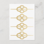 アールデコの調節の結婚式の招待状の詳細 エンクロージャーカード (裏面)