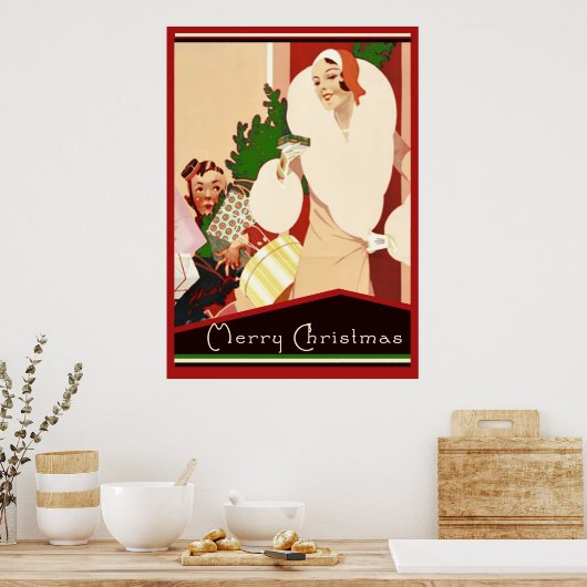 アールデコの轟音20エンティスクリスマスホリデー ポスター (キッチン)