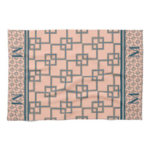 アールデコの重なり合モノグラムのう正方形