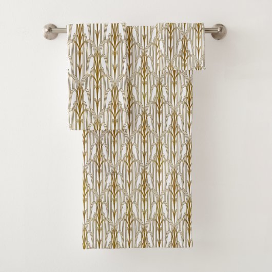 アールデコの金ゴールド バスタオルセット (インサイチュ)